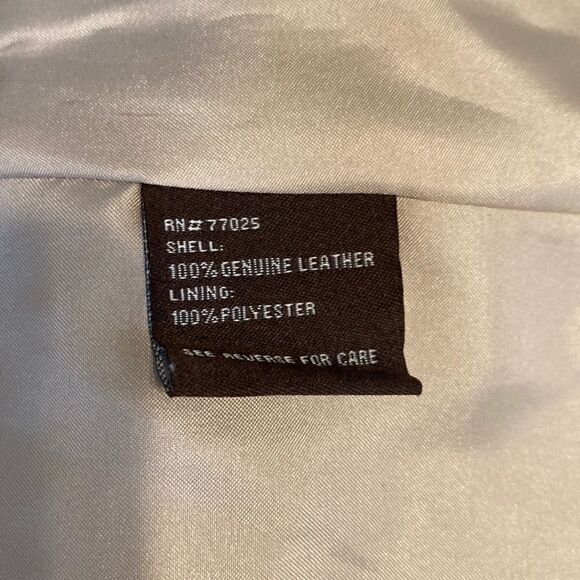 Leather Jacket Vintage 1980's Gold with Fringe Boho Carlos Fiori Size XS - Picture 8 of 11